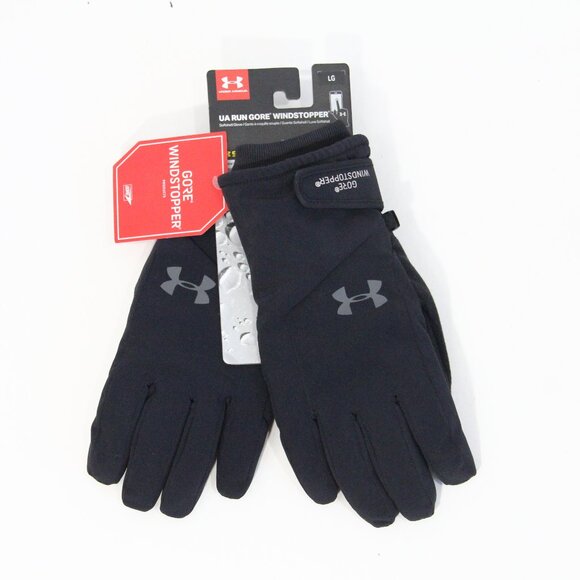 Under Armour Winter Gloves New Women Large Run Gore Windstopper - Picture 3 of 8